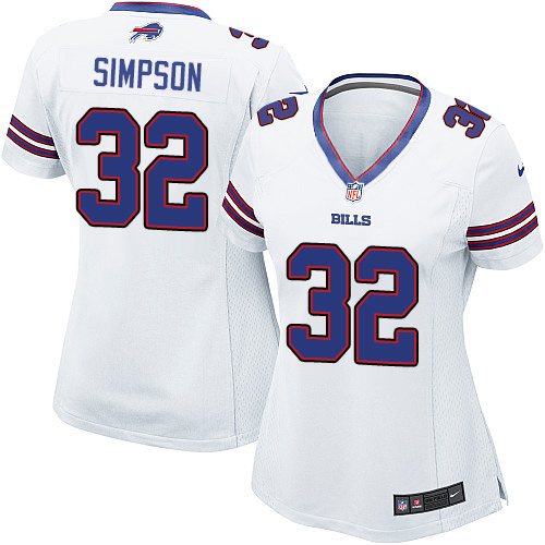 Women's Game O. J. Simpson Nike Jersey White Road - #32 NFL Buffalo Bills